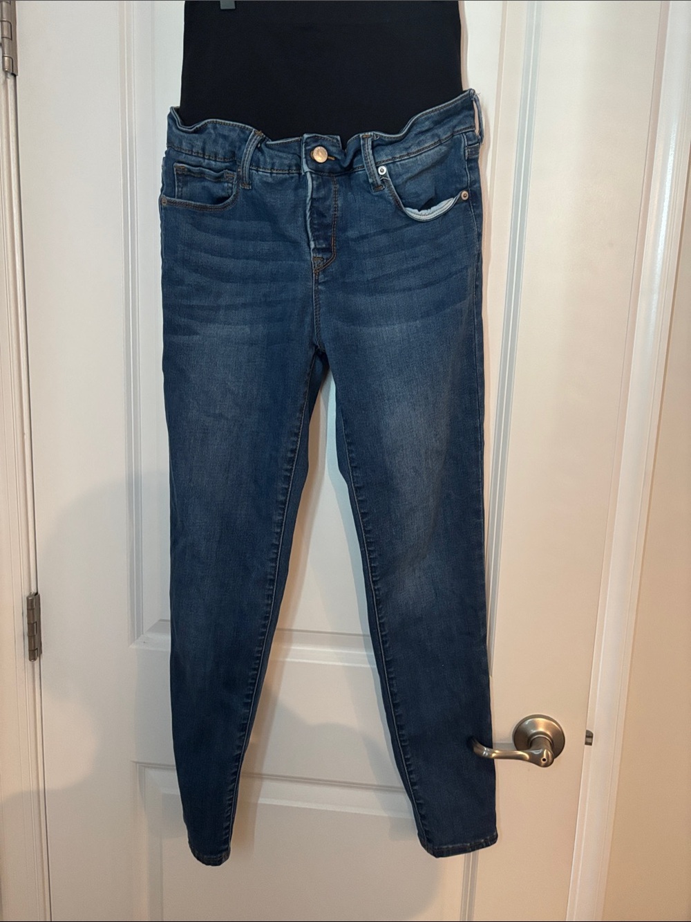 BLANQI Dark Blue High-Rise Skinny Jeans -POST PARTUM SIZE 8- extra stretch